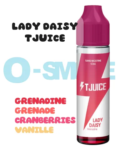 Lady Daisy "Grenadine, grenade, cranberries, vanille" 50ml - TJuice Lady Daisy "Grenadine, grenade, cranberries, vanille" 50ml - TJuice