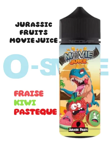 Jurassic Fruits "Fraise rouge, Kiwi, Pastèque"- 100ml - Movie Juice by Secret's LAb Jurassic Fruits "Fraise rouge, Kiwi, Pastèque"- 100ml - Movie Juice by Secret's LAb
