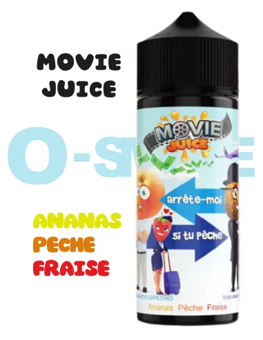 Arrête moi si tu Pêche "Ananas, Pêche, Fraise"- 100ml - Movie Juice by Secret's LAb