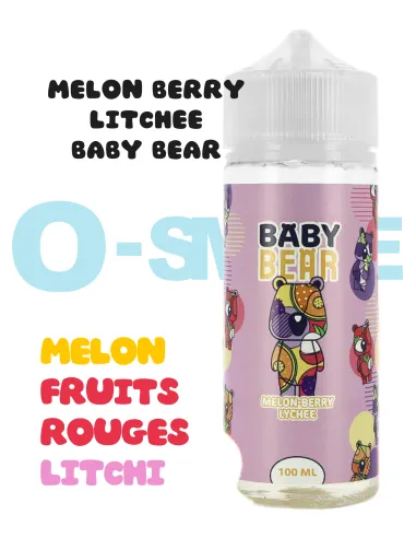 Melon Berry Lychee "Melon, fruits rouge, Litchi" 100ml - Baby Bear by Secret's LAb Melon Berry Lychee "Melon, fruits rouge, Litchi" 100ml - Baby Bear by Secret's LAb