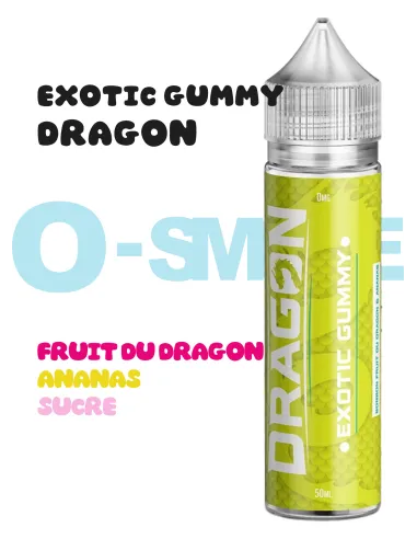 Exotic Gummy - Dragon "fruit du dragon, ananas, sucré" - 50ml 0mg chez osmoke Exotic Gummy - Dragon "fruit du dragon, ananas, sucré" - 50ml 0mg chez osmoke