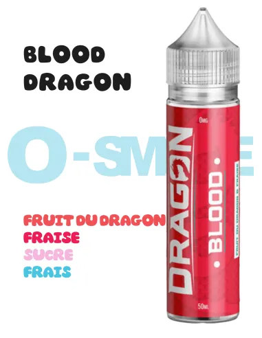 Blood - Dragon "fruit du dragon, fraise, sucré, frais" - 50ml 0mg chez osmoke Blood - Dragon "fruit du dragon, fraise, sucré, frais" - 50ml 0mg chez osmoke