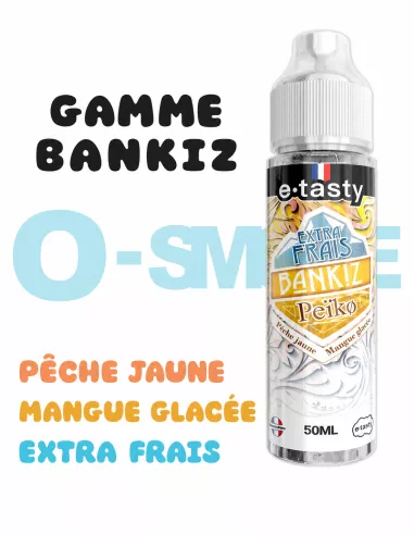Bankiz - Peiko Extra Frais "Pêche jaune, mangue glacée" - E-Tasty 50ml Bankiz - Peiko Extra Frais "Pêche jaune, mangue glacée" - E-Tasty 50ml