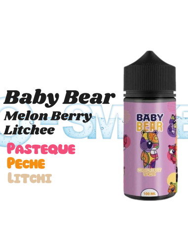Melon Berry Lychee "Melon, fruits rouge, Litchi" 100ml - Baby Bear by Secret's LAb