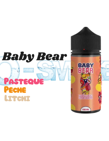 Watermelon Peach Lychee "Pastèque, pêche, Litchi" 100ml - Baby Bear by Secret's LAb