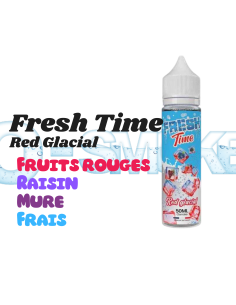Dans la gamme Osmoke, des produits 100 % français, nous vous proposons le eliquide Red Glacial dans la gamme FRESH TIME.