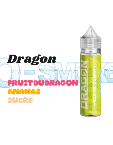 Exotic Gummy - Dragon "fruit du dragon, ananas, sucré" - 50ml 0mg chez osmoke