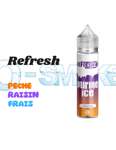 Purple Ice - Refresh - 50ml 0mg "peche, raisin, frais" chez osmoke