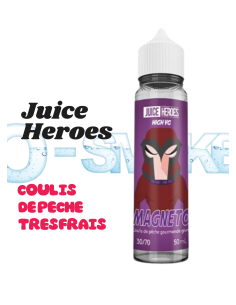 magneto juice heroes " coulis de peche , frais " 50ml - liquideo chez osmoke