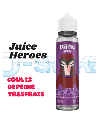 magneto juice heroes " coulis de peche , frais " 50ml - liquideo chez osmoke