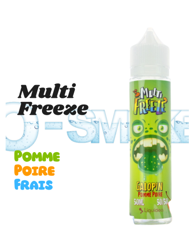 Eliquide Français Galopin Multi Freeze " Pomme Poire, frais " 50ml 0mg - Liquideo chez Osmoke