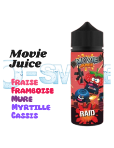 Raid "Fraise, Framboise, Mûre, Myrtille, Cassis"- 100ml - Movie Juice by Secret's LAb