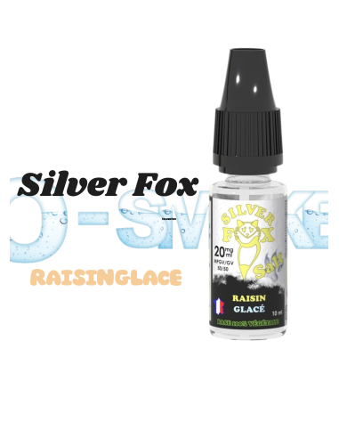 Silver Fox sel de nicotine "raisin glacé" puff saveur - VIP 10ml
