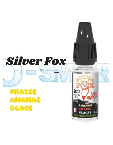 Silver Fox sel de nicotine "fraise ananas glacé" puff saveur- VIP 10ml