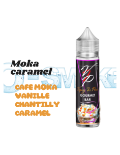 chez osmoke le Moka caramel "cafe, moka, vanille chantilly, caramel" - vaping in paris