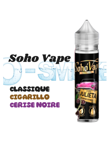 chez osmoke julieta "classique cigarillo, cerise noire" - vip 50ml- vap in paris