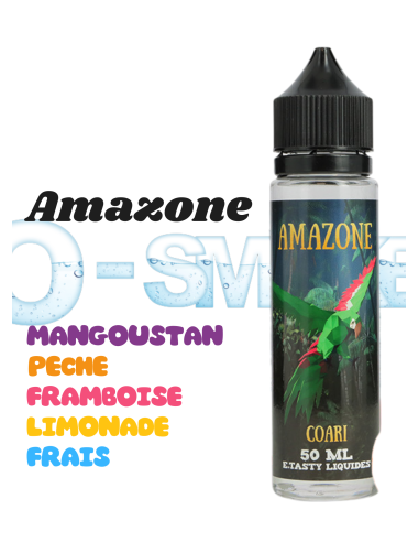chez osmoke Coari "mangoustan, peche, framboise, pétillant, frais" - Etasty 50ml