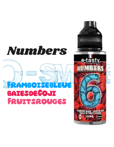 NUMBERS 6 "Framboise bleue, baies de Goji, Fruits rouges" - 100ml Etasty
