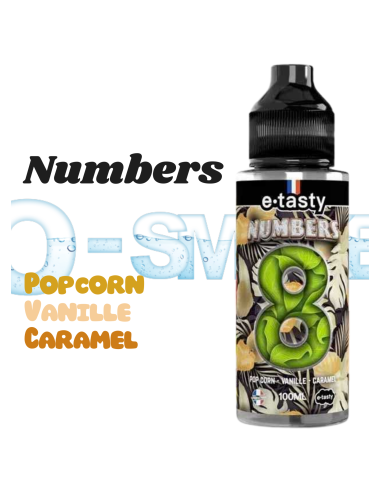 NUMBERS 8 "Pop corn, Vanille, Caramel" - 100ml Etasty