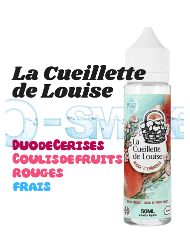 Rouge d'embarras Hiver "Duo de Cerises, Coulis de fruits rouges, 5% frais"- La cueillette de Louise - Etasty 50 ML Rouge d'embarras Hiver "Duo de Cerises, Coulis de fruits rouges, 5% frais"- La cueillette de Louise - Etasty 50 ML
