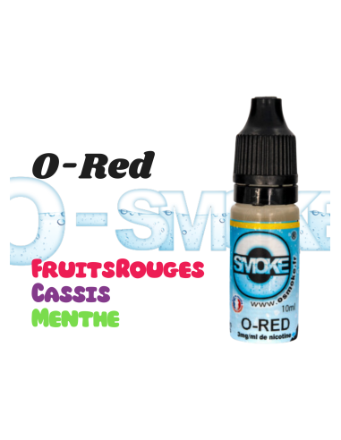 O-Red 10 ml, eliquide français - O-smoke