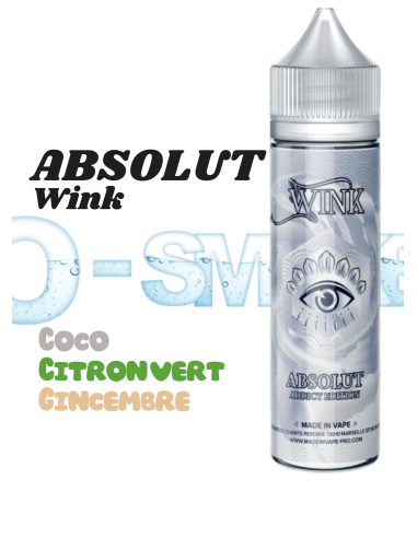 Absolut - Coco, Citron verte, Gingembre - Gamme WINK - Made in Vape