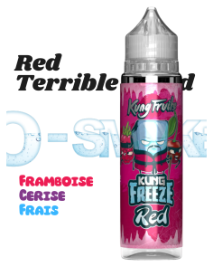 Red KUNGFREEZ "Framboise, Cerise, Frais" - Cloud vapor