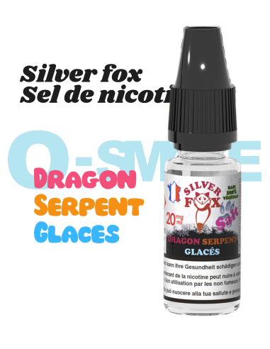 Silver Fox sel de nicotine "Dragon, serpent, Glacés" puff saveur - VIP 10ml