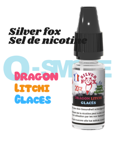 Silver Fox sel de nicotine "Dragon, litchi, Glacés" puff saveur - VIP 10ml