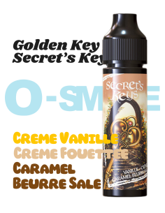 Golden Key "Crème Vanille, Crème Fouettée, Caramel Beurre Salé" 50ml - Secret's Keys by Secret's LAb