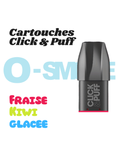 Cartouches Click & Puff "Fraise, Kiwi, Glacé" - X Bar