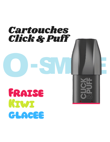 Cartouches Click & Puff "Fraise, Kiwi, Glacé" - X Bar