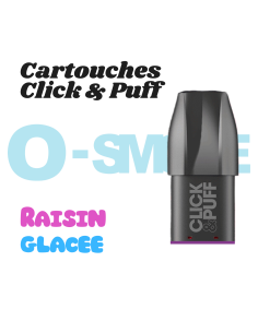 Cartouches Click & Puff "Raisin, glacé" - X Bar