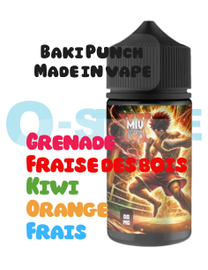 Baki punch "Grenade, Frais des bois, Kiwi, Orange, Frais" 100ml - Made in vape