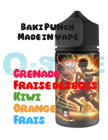 Baki punch "Grenade, Frais des bois, Kiwi, Orange, Frais" 100ml - Made in vape