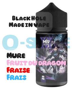 Black Hole "Mûre, Fruit du dragon, Fraise, Frais" 100ml - Made in vape