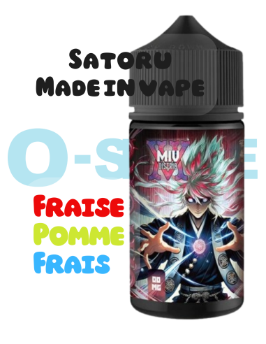 Satoru "Fraise gariguette, Pomme violette du Tibet, Frais" 100ml - Made in vape