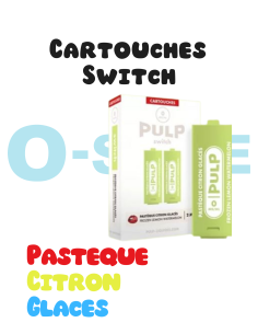 Cartouches SWITCH "Pastèque, Citron, Glacés" (X2) - PULP
