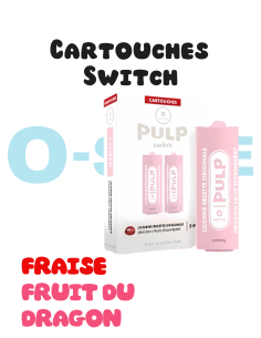 Cartouches SWITCH Licorne 20mg "Duo de fraise, fruit du dragon" (X2) - PULP
