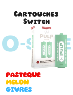 Cartouches SWITCH "Pastèque, Melon, Givrés" (X2) - PULP