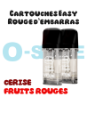 Cartouches EASY - Rouge d'embarras "Cerise, fruits rouges" X2 "E.tasty