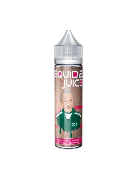 001"Barbe à papa, Violette, Myrtille, Grenadine"- SQUID JUICE 2-50ML