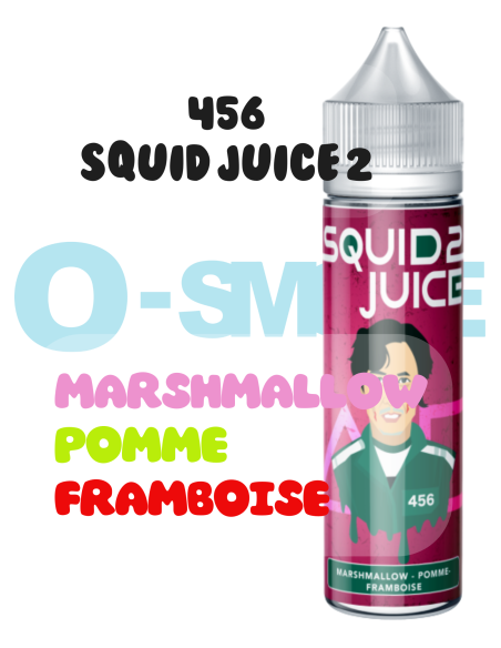 456 "Marshmallow, Pomme, Framboise"- SQUID JUICE 2-50ML