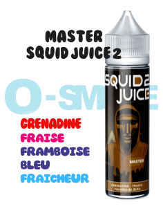 MASTER "Grenadine, Fraise, Framboise bleu, Fraîcheur"- SQUID JUICE 2-50ML