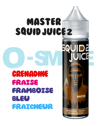MASTER "Grenadine, Fraise, Framboise bleu, Fraîcheur"- SQUID JUICE 2-50ML