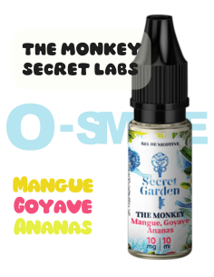 The Monkey "Mangue - Goyave - Ananas" sel de nicotine - Secret's LAb 10ml