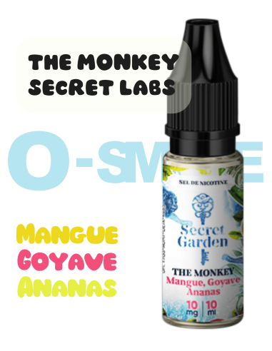 The Monkey "Mangue - Goyave - Ananas" sel de nicotine - Secret's LAb 10ml