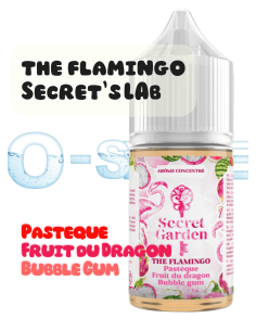 Concentré The Flamingo Secret Garden "Pastèque, Fruit du Dragon - Bubble Gum" - Secret's LAb (5 pièces) 30ml