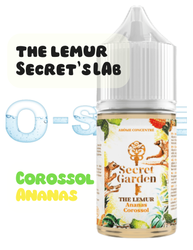 Concentré The Lemur Secret Garden "Corossol - Ananas" - Secret's LAb (5 pièces) 30ml