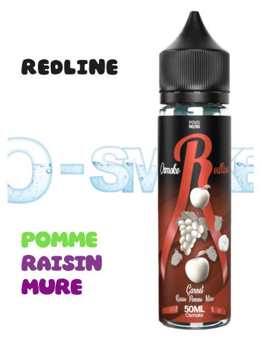 Chez Osmoke Garnet "Raisins, Pomme, Mure" - Redline par Osmoke 50mL Chez Osmoke Garnet "Raisins, Pomme, Mure" - Redline par Osmoke 50mL